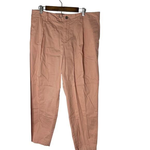 A New Day chinos pants khakis women's 2XL xxl peach flat front with elastic - Picture 1 of 16